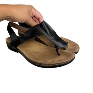 Dansko Reece Sandals Black Leather - 38 (8 US)